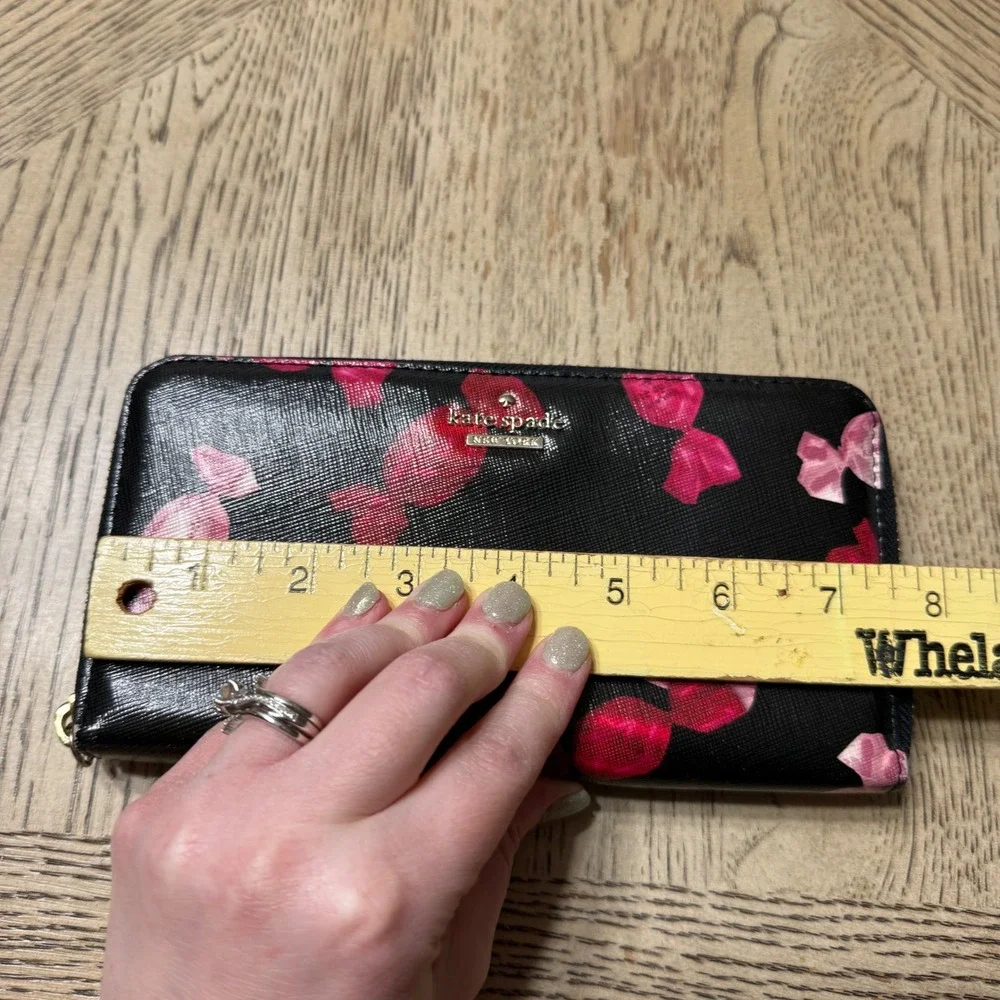 Kate Spade Black Candy Continental‎ Large Zip Around Wallet